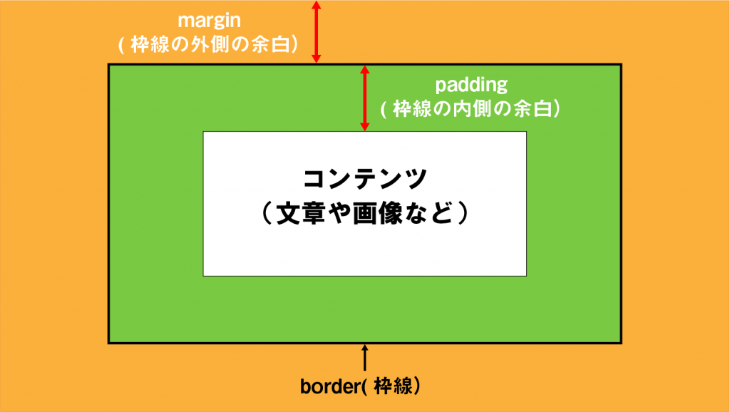 marginとpaddingの説明